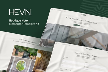 Preview: Hevn - Boutique Hotel Elementor Template Kit