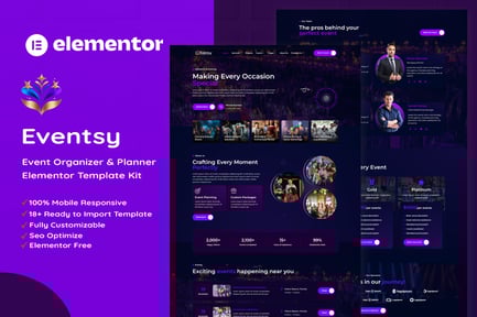 Preview: Eventsy - Event Organizer & Planner Elementor Template Kit