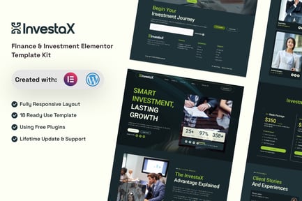 Preview: InvestaX - Finance & Investment Elementor Template Kit