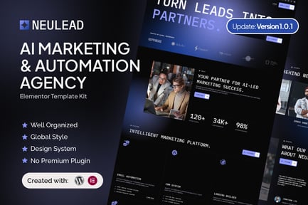 Preview: Neulead - AI Marketing & Automation Agency Elementor Template Kit