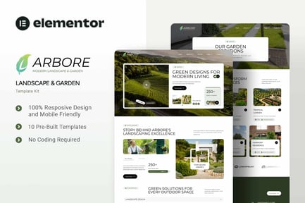 Preview: Arbore - Landscape & Garden Elementor Template Kit