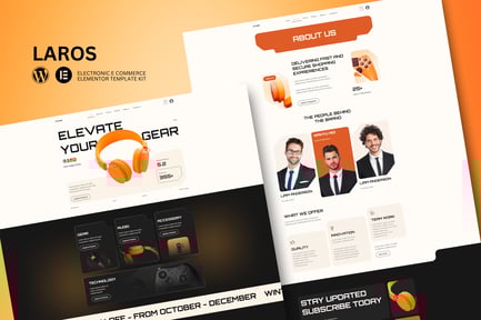 Preview: Laros - E-Commerce Electronics Store Elementor Template Kit