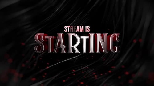 Livestreaming Intro In Metallic Title Style Animation Red Theme