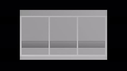 Collage Collection: Glitch screen effect in a unique layout consisting of two rectangles and a squar