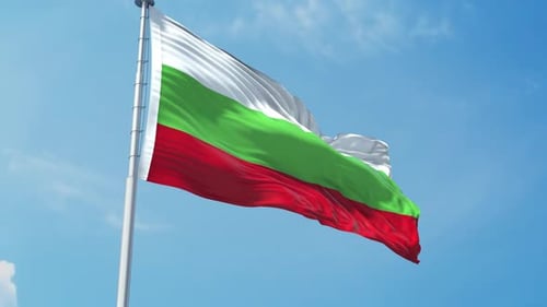 Bulgaria Realistic Flag