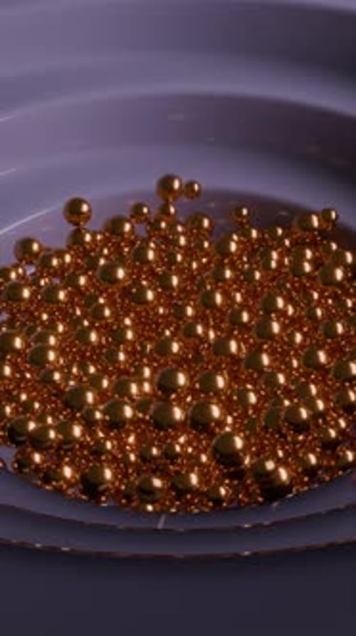 Slide Balls Loop 3D animation falling into a basket