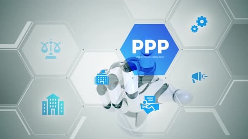 PPP Public Private Partnership touchscreen animation