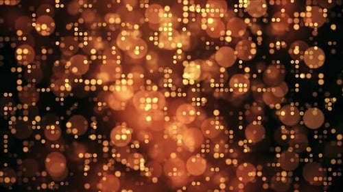 Golden Christmas Bokeh: Glittering Particles, Stars, and Circles in a Festive Holiday Design