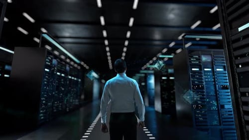 2026 Start IT Administrator Activating Modern Data Center Server with Hologram