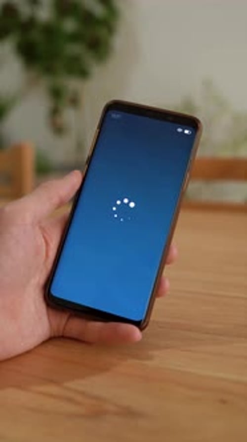 Online investment confirmed on smartphone. Vertical shot.