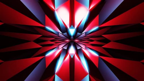 sci-fi red blue endless visual musical abstract background vj loop