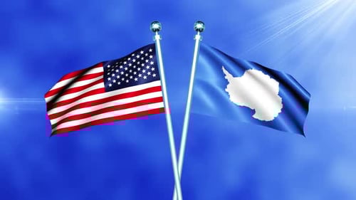 Usa And Antarctica Flag Loop