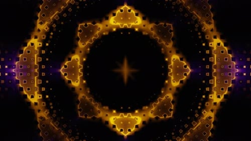 Purple and Orange Abstract Circle Waves Dj Loop Animation Background