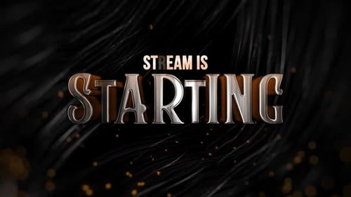 Livestreaming Intro In Metallic Style Animation Orange Theme