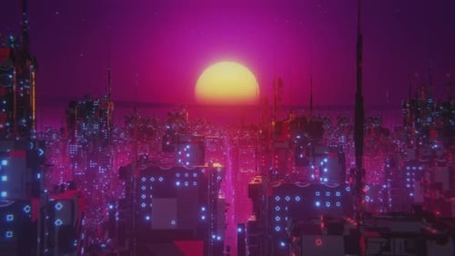 Retro Cyber City Synthwave Loop