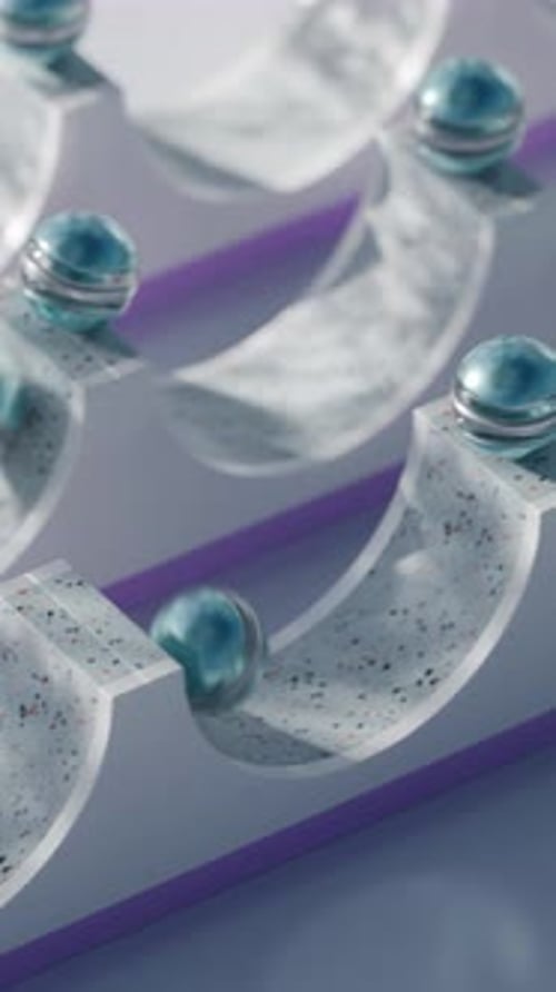 Slide Balls Loop 3D Animation