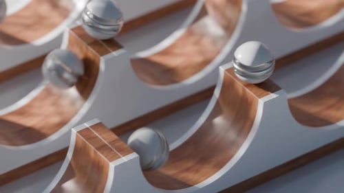 Slide Balls Loop 3D Animation