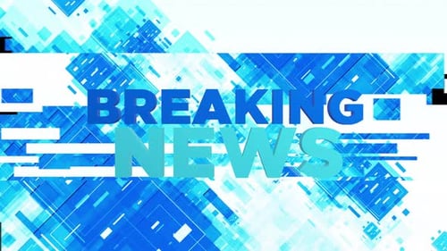 Broadcast News Transition Alpha channel Looped