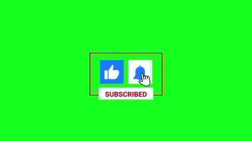 Youtube Like Subscribe Button Reminder Green Screen