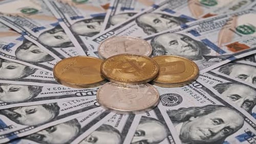 Gold and Silver Crypto on US Dollar Notes