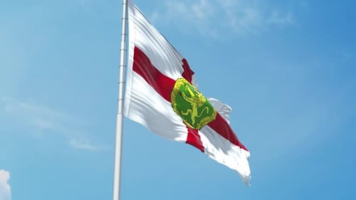 Alderney Realistic Flag