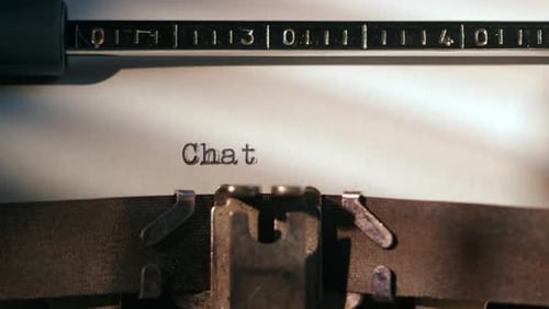 Retro Typewriter Writing ChatGPT Mix of the Future and Vintage