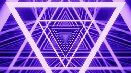 Blue Triangle Neon Show Vj Loop Background 4K