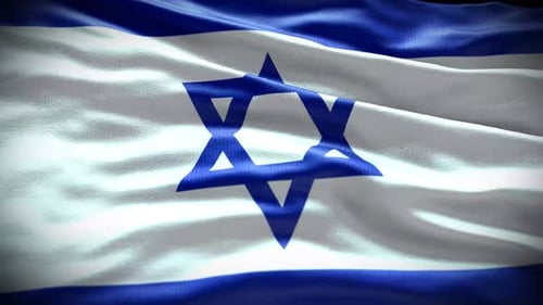 Israeli Flag in Close-up: Symbol of National Identity 4K