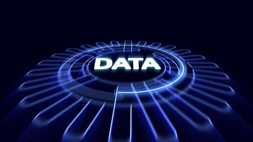 Digital Sci Fi Data. Data Futuristic Digital Interface Visualization