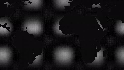 Digital World Map News Studio Background, Global earth map rotating digital world breaking news. 10