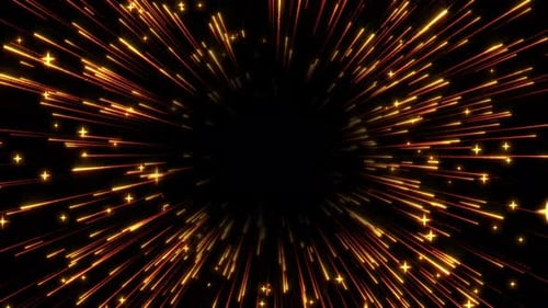 Flying sparkling and shiny particles of gold and sparkling stars, Particle explosion