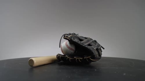 baseball glove baseball and bat