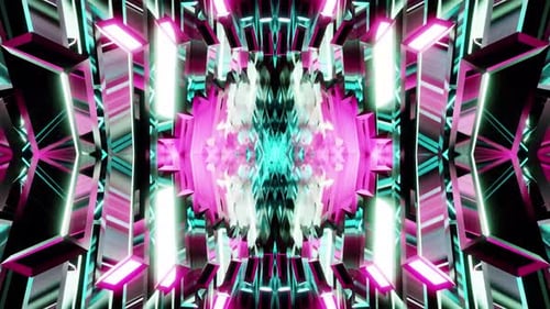 Crystal Vj Loop Background Equalizer For Party With Blue And Pink Colores 4K
