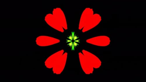 vj loop red green flicker light in dark abstract abckground