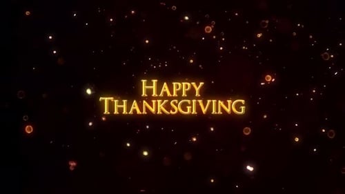 Happy Thanksgiving Celebration With Particle Background