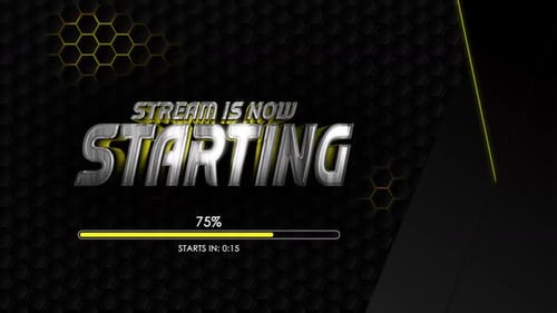 Streaming Intro With Shining Text And Loading Bar With Yellow Theme