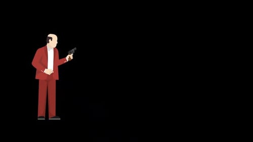 A Man with A Gun in His Hand Alpha Channel