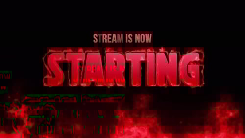 Stream Starting Burning Fire Style Animation Overlay With Red Theme