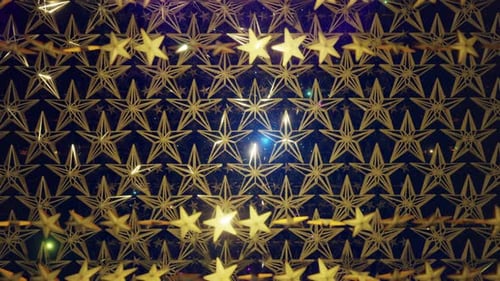 Star Gold In Blue Night Sky 01 4K