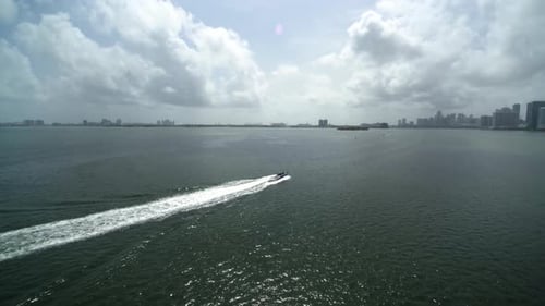 Miami, FL / USA - August 16 2017: Miami, Harbor by Aerial