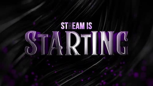 Livestreaming Intro With Metallic Title Style Animation Purple Theme