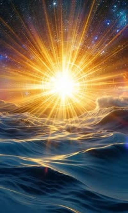 Radiant Waves Of Light Flowing