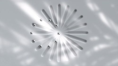 Background Featuring an Optical Illusion Where Balls Appear to Move in a Straight Line Forming a