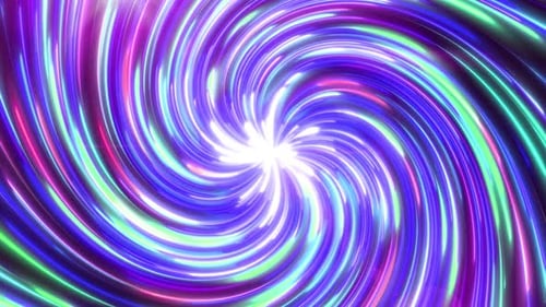 Abstract blue tunnel vj neon light background