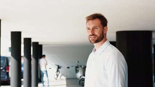 Handsome man outdoors