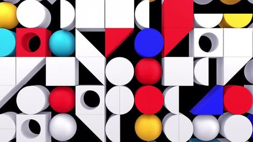 3d Geometric pattern modern pop background.