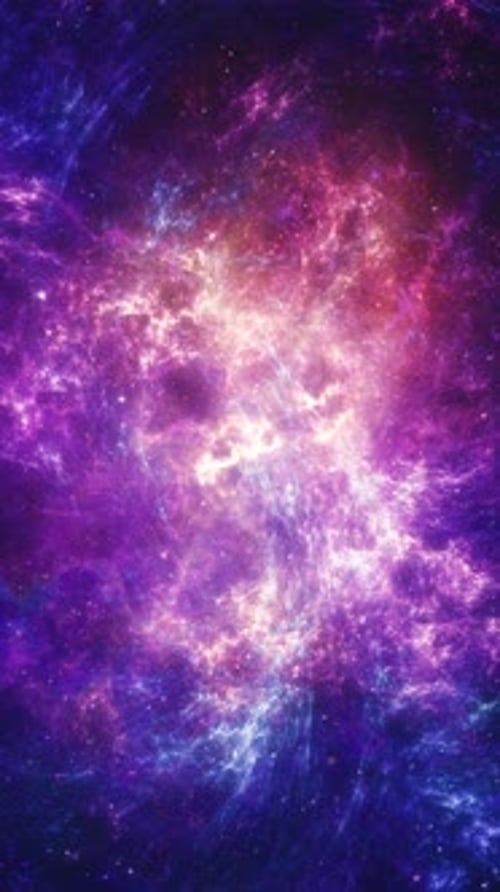 Vertical Abstract Nebula Galaxy Space Travel Starfield Looping Background