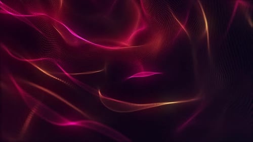 Warm Glowing Fractal Light Wave Background