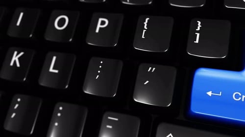 Crowdfunding Moving Motion On Computer Keyboard Button