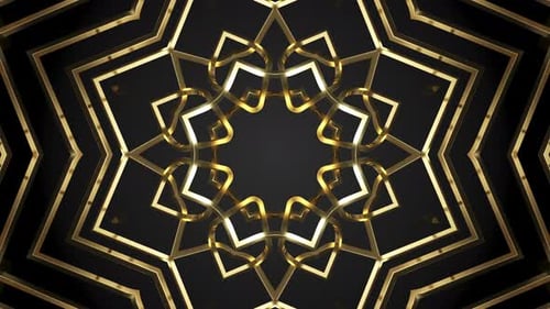 Arabic Gold Ornament 4K Loop